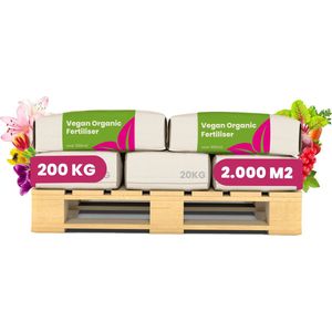 Vegan Plantaardige Mestkorrels  (10x = 200Kg – Voor 2000m2) Universele Organische Meststof - Organifer