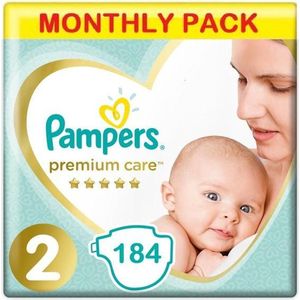 Pampers - Premium Care - Maat 2 - Maandbox - 184 luiers