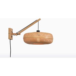 GOOD&MOJO Wandlamp Palawan - Bamboe - 55x40x45cm - Binnen Scandinavisch,Bohemian