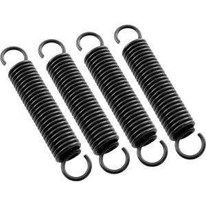 Stalen trekveren - sterke spanners - 4 stuks - zwart - 4 x 100 mm