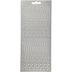 Stickers - zilver - sterren - 10x23 cm