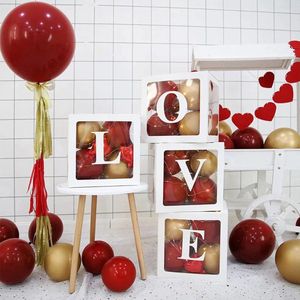 Valentijn love ballon blokken dozen leeg.