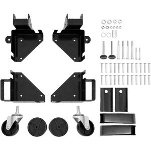 Verrijdbaar Onderstel, belastbaar tot 400 lbs, verstelbaar van 9,5 x 9,5 inch tot oneindig, stevige universele standaard met zwenkwielen voor houtbewerking, lintzaag, gereedschap, machines