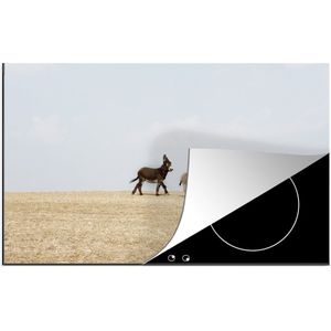 KitchenYeah® Inductie beschermer 81.2x52 cm - Rennende ezels - Kookplaataccessoires - Afdekplaat voor kookplaat - Inductiebeschermer - Inductiemat - Inductieplaat mat
