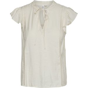 Vero Moda Katinka S/L Top Wvn Birch BEIGE XS