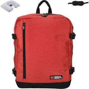 KLM & Transavia Rugzak 40x30x20 cm - Maximale Inhoud - Handbagage Tas 40x30x20 - 17 inch Laptopvak - Rood