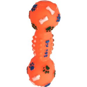 Nobleza Hondenspeelgoed - Piepspeelgoed - Halter met pieper - Vinyl halter hond - Oranje