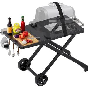 Luvetrex ® Opvouwbare Stabiele Grill Tafel Met Wielen en Werkoppervlak voor Elektrische Barbecue