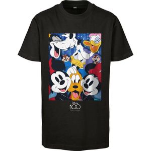 Mister Tee Disney Mickey Mouse - Disney 100 Mickey & Friends Kinder T-shirt - Kids 158/164 - Zwart