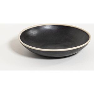 The Table atelier - pastabord - Ø 22 cm - handgemaakt - zwart/wit