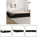 The Living Store Bedframe met lades zwart 120x190 cm - Houten Bed Frame - Bed Frame Met Opbergruimte - Boxspring Bed - Tweepersoons Bed - Stapelbare Bedladekast