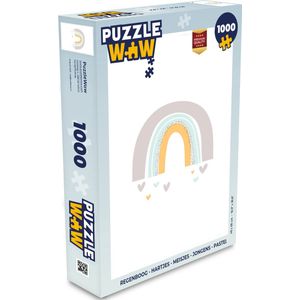 Puzzel Regenboog - Hartjes - Meisjes - Jongens - Pastel - Legpuzzel - Puzzel 1000 stukjes volwassenen