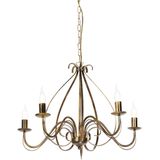 QAZQA giuseppe - Klassieke Kroonluchter - 5 lichts - Ø 60 cm - Goud/messing - Woonkamer | Slaapkamer | Keuken