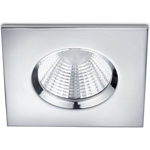 LED Spot - Inbouwspot - Trion Zagrona - 5W - Waterdicht IP65 - Dimbaar - Warm Wit 3000K - Glans Chroom - Aluminium - Vierkant