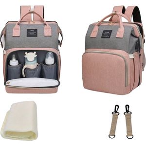 S&E Luiertas Rugzak – Waterdicht & Ruim – Multifunctionele Baby Verzorgingstas – Voor Onderweg, Reizen & Dagjes Uit – Roze