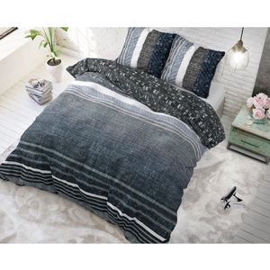 Dreamhouse Matrix - Dekbedovertrek - Eenpersoons - 140x200/220 + 1 kussensloop 60x70 - Blauw