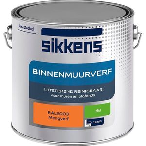 Sikkens - Binnenmuurverf - Muurverf - Mengkleur - Mat - RAL2003 - 2.5L