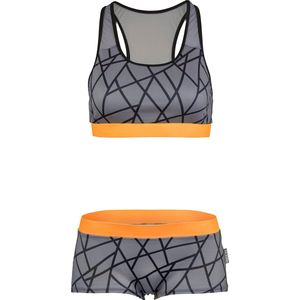 BECO tangram bikini - B-cup - grijs/oranje - maat 34