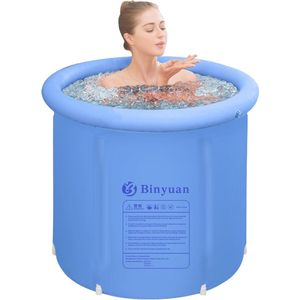 Opblaasbare badkuip, opvouwbaar, draagbaar, kunststof badkuip, kleine ruimte voor hydrotherapie voor volwassenen (L, lichtblauw)