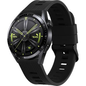 kwmobile bandje geschikt voor Huawei Watch GT 3 (46mm) - Armband voor fitnesstracker in zwart - Horlogeband