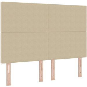 vidaXL - Hoofdbord - Effen - Ontwerp - Lichtgroen - Grijs - 160 - cm - Corduroy - Stof