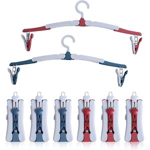Opvouwbare kledinghanger - 8 stuks draagbaar wasrek 360 graden draaibaar antislip hangers - ruimtebesparende reishanger voor thuis hotel reizen camping