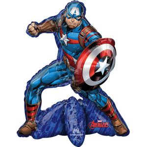Marvel - The Avengers - Captain America - Folie tafel ballon - 3D Shape - Leeg - 1 Stuks