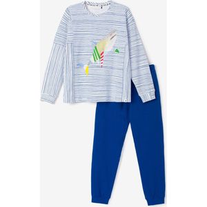 Woody X Anne Kurris pyjama jongens/heren - blauw - haai - 233-18-APB-Z/973 - maat L