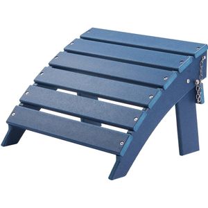 15,7 X 18,9 X 13 Inch Hdpe Opvouwbare Adirondack Voetenbank, Weerbestendige Voetensteun voor Adirondack Stoel, Ideaal voor Veranda, Zwembad, Gazon, Achtertuin, Blauw