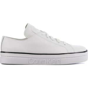 Calvin Klein Vrouwen Leren Lage sneakers / Damesschoenen Kasandra - Wit - Maat 38