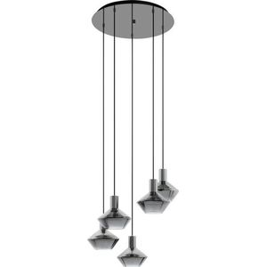 EGLO 97425 hangende plafondverlichting Zwart, Nikkel E27 60 W A++,E