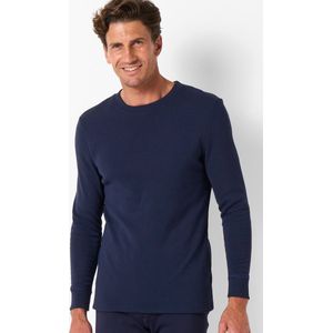 Damart - Thermolactyl T-shirt met lange mouwen, geborstelde fleece - Heren - Blauw - (110-117) XL