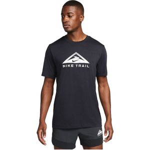 NIKE Dri Fit Trail T-shirt Met Korte Mouwen Mannen Zwart - Maat XL