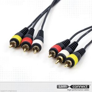 Composiet video/audio kabel, 3m, m/m | Signaalkabel | sam connect kabel