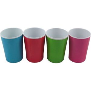 Bekers gekleurd - Excellent Houseware - Verschillend uitgeleverd - prijs per stuk