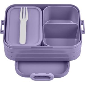 Mepal Bento Lunchbox Take A Break Midi - Vivid Lilac - 900 ml - Met Vakken En Bentobox Inzet - Voor Lunch, Snacks En Mealprep - BPA-Vrij En Vaatwasserbestendig