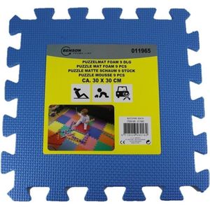 36 Stuks Blauwe Puzzel Vloertegels Foam 30 x 30 cm - Baby/Peuter Speelgoed Mat