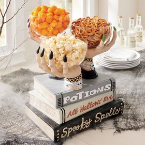 Halloween decoratie - 1 PC Paars - staan hars Desktop Ornament - heks handen Snack Bowl - Halloween Party decoratie rek - Indoor ambachten