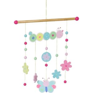 Houten Mobiel Vlinder/Rups
