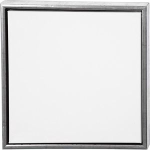 ArtistLine Canvas met lijst, buitenmaat 44x44 cm, diepte 3 cm, 1 stuk, wit, antiek zilver