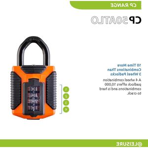 Heavy Duty Stalen Hangslot met 4 Wielen - Weerbestendig en Corrosiebestendig - Voor Thuis, School en Garage (oranje 50)