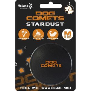 Dog Comets Ball Stardust - Hondenspeelgoed - Hondenbal - Ø6 cm - 1 stuk - Natuurlijk rubber - Oranje/Zwart