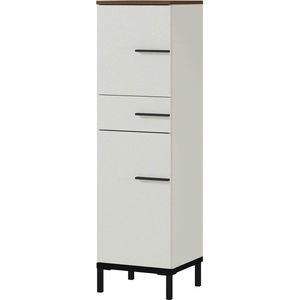 Badkamer kolomkast Serpa Kasjmier Walnoot - Breedte 34 cm - Hoogte 123 cm - Diepte 34 cm