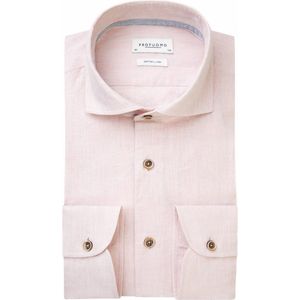 Profuomo Slim Fit Strijkvrij Overhemd Pink