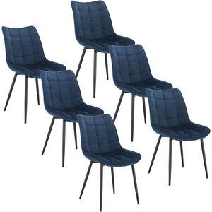Rootz fluwelen eetkamerstoelen - comfortabele stoelen - stijlvolle zitplaatsen - luxe fluweel, ergonomisch ontwerp, duurzaam metalen frame - 46 cm x 40,5 cm