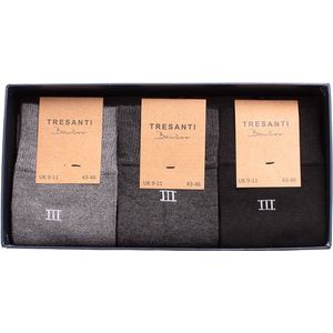 TRESANTI | ZOLA I Giftbox bamboe sokken 3 pcs | Grijs | Size 43/46