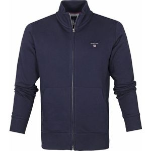 Gant - Full Zip Original Vest Donkerblauw - Heren - Maat 5XL - Modern-fit