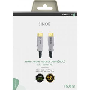SINOX IMAGE SELECT - HDMI optische kabel 4K/UHD met Ethernet 15 mtr