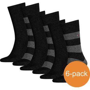 Tommy Hilfiger Sokken Heren Rugby Black/Dark Navy/Jeans - 6 Paar sokken - Maat 39/42