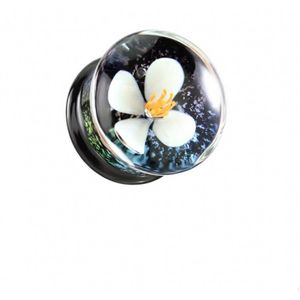 10 mm double flared Floating White Flower